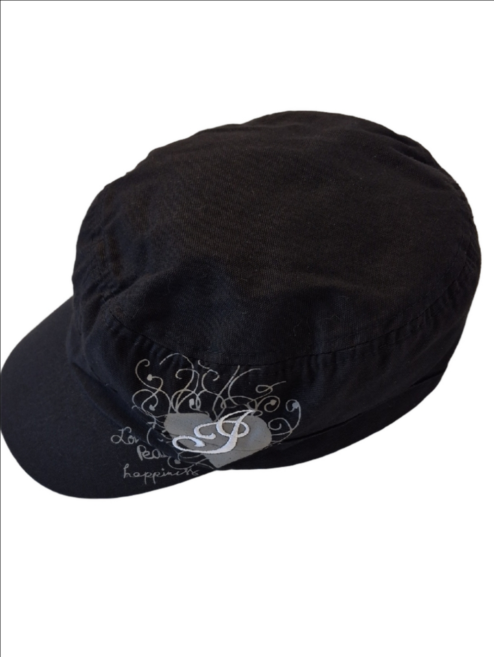 Black Baseball Cap with Pink Satin-Line